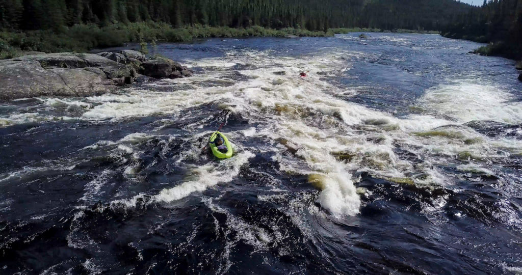 Magpie River whitewater pack rafting expedition in Quebec, Canada