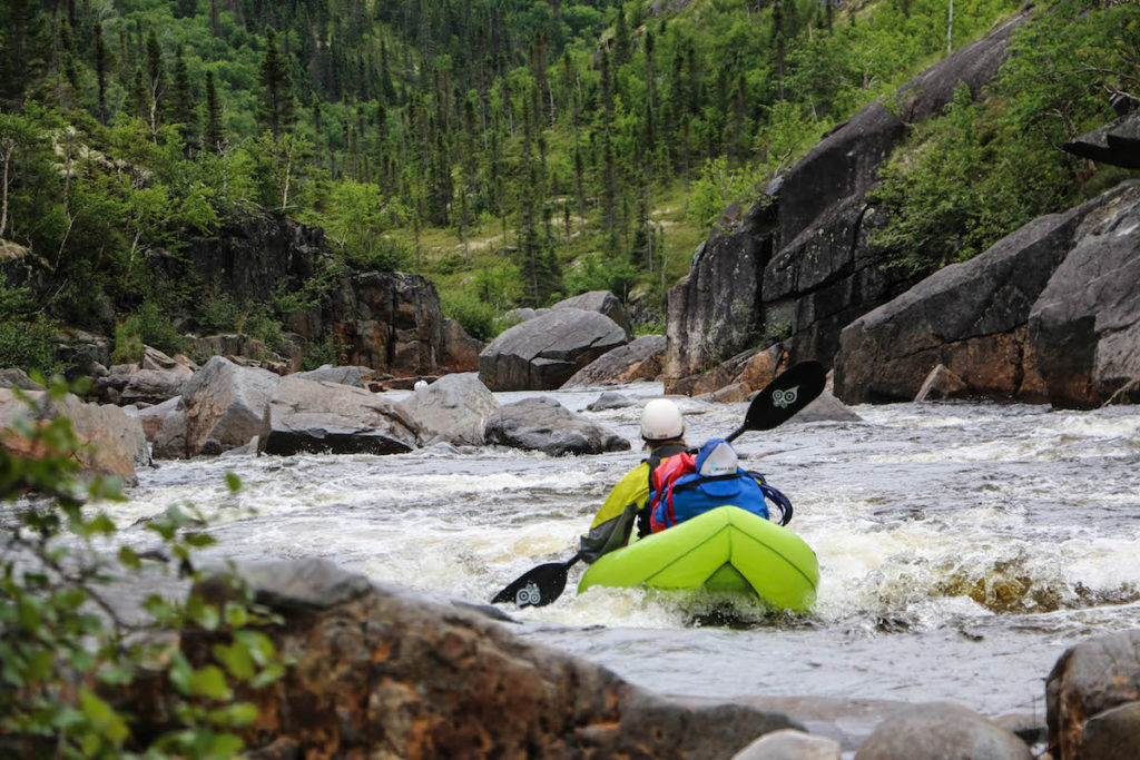 Magpie River whitewater pack rafting expedition in Quebec, Canada