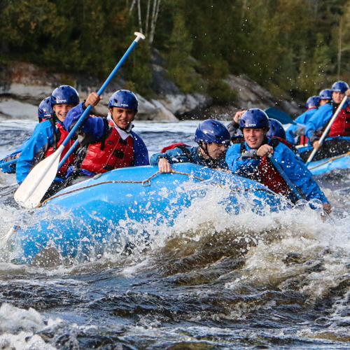 experiential education whitewater rafting expedition on the Gatineau River
